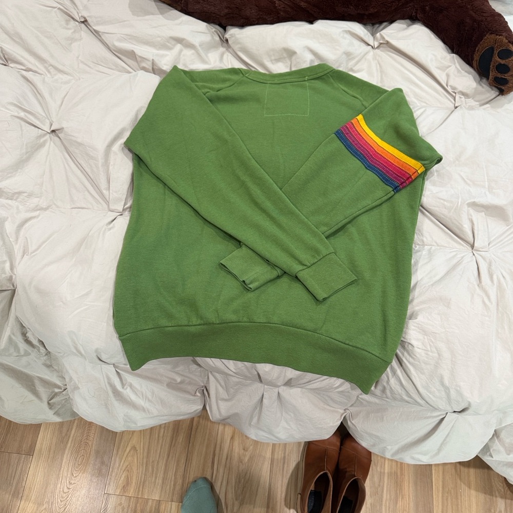 Aviator Nation Green Crewneck sweater . Unisex men or women really. - Picture 5 of 7